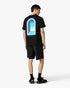 Casablanca Black & Mint L'Arche Short Sleeve T-Shirt – model front