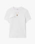 Casablanca White Ribbed Jewellery Short Sleeve T-Shirt – front