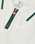 Casablanca White Pointelle Monogram Cropped Polo Shirt – detail
