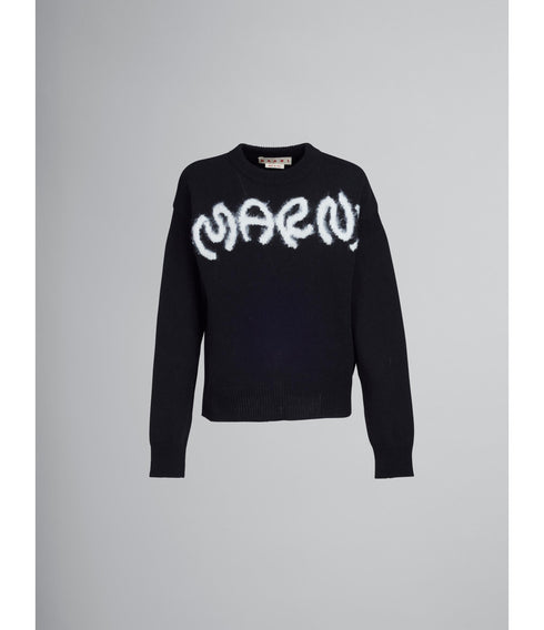MARNI Logo Intarsia Shetland Wool Mens Apparel