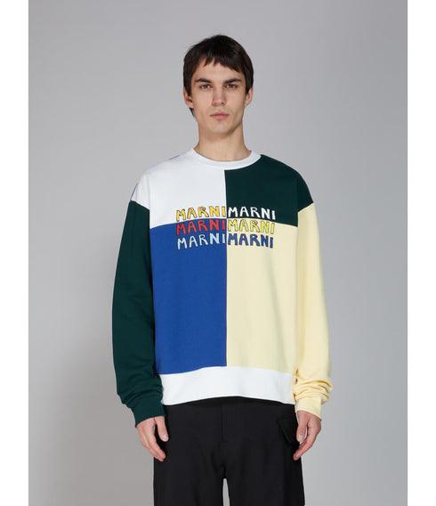 MARNI Puzzle Logo Brushed Sweatshirt Mens Apparel