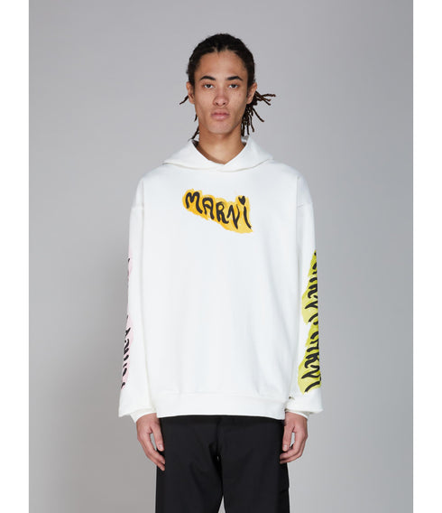 MARNI Graffiti Logo Loopback Sweatshirt Mens Apparel