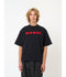 MARNI Black cotton T-shirt with mohair patches Mens Apparel