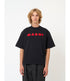 MARNI Black cotton T-shirt with mohair patches Mens Apparel