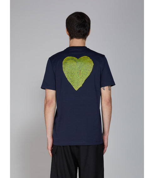 MARNI Crossword Heart Organic Cotton Jersey S/S T-shirt Mens Apparel
