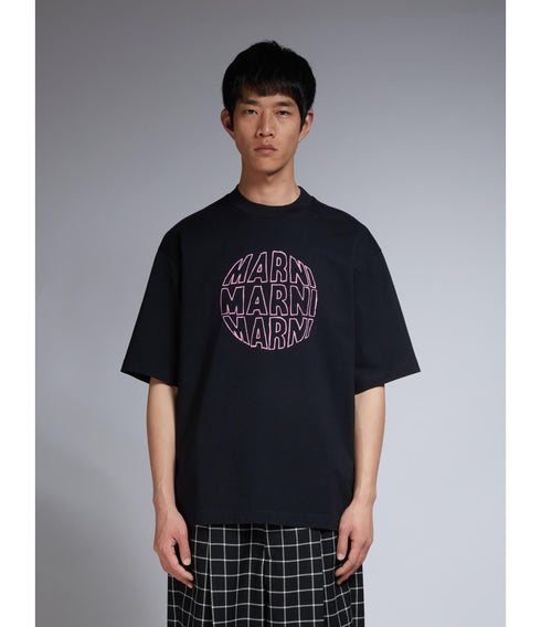MARNI Circular Logo T-shirt Mens Apparel