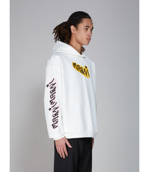 MARNI Graffiti Logo Loopback Sweatshirt Mens Apparel