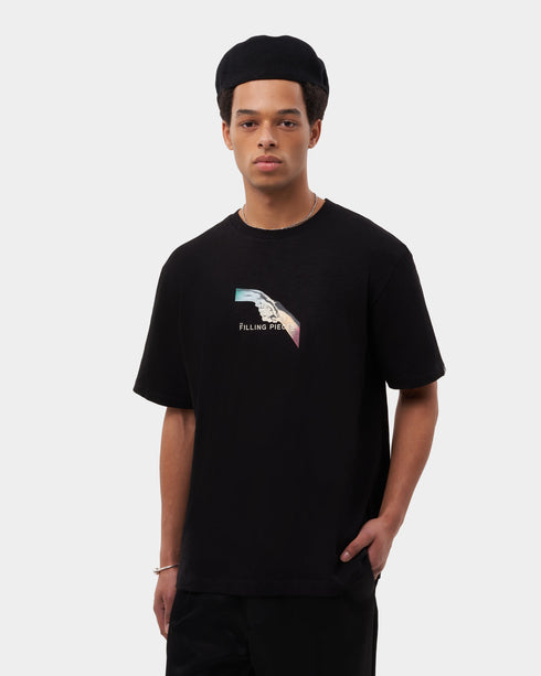 FILLING PIECES T-shirt Grandient Handshake Black Mens Apparel