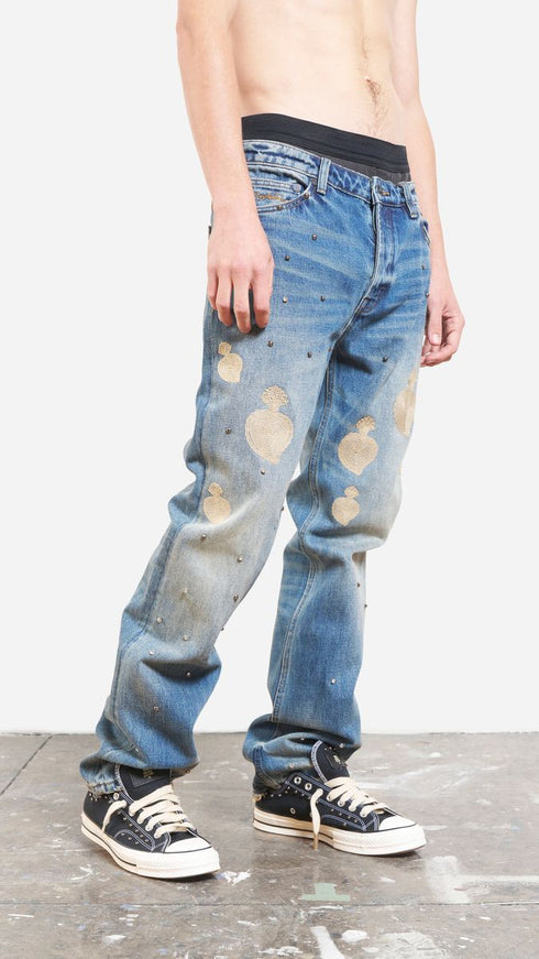 WHENSMOKECLEARS Chainstitch Denim Mens Apparel
