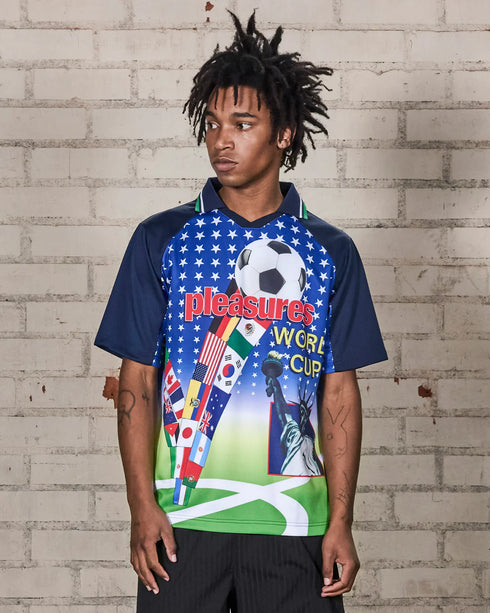 PLEASURES Flags Jersey Mens Apparel