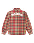 WHENSMOKECLEARS Plaid Thermal Button Shirt Mens Apparel