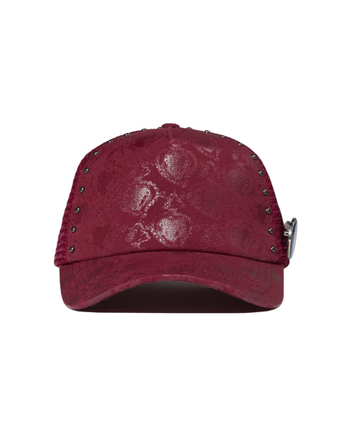 WHENSMOKECLEARS Studded Heart Trucker Mens Accessories