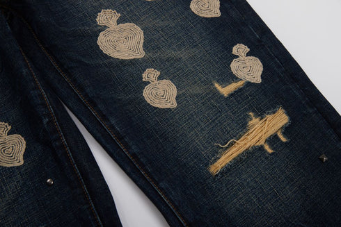 WHENSMOKECLEARS Chainstitch Denim Mens Apparel