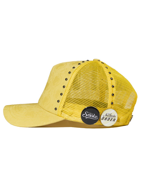 WHENSMOKECLEARS Studded Heart Trucker Mens Accessories