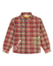 WHENSMOKECLEARS Plaid Thermal Button Shirt Mens Apparel