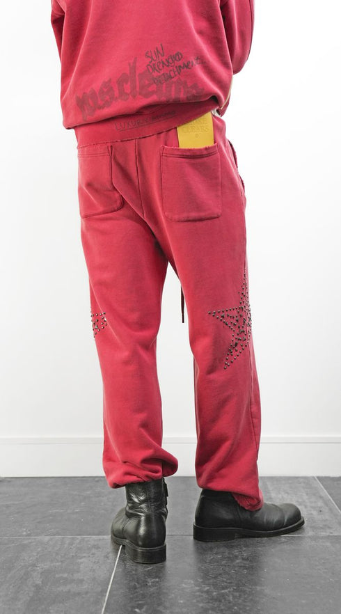 WHENSMOKECLEARS Star Studded Sweatpants Mens Apparel