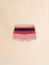MARNI Cream Cotton Knit Shorts with Mixed Stripes Kids Apparel