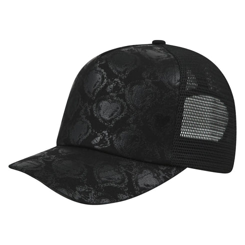 WHENSMOKECLEARS Studded Heart Trucker Mens Accesories