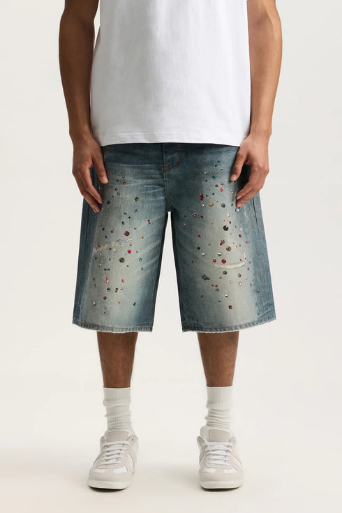 PURPLE BRAND P070 Jewel Long Shorts Mens Apparel