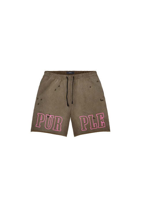 PURPLE BRAND Slab Outline Shorts Mens Apparel