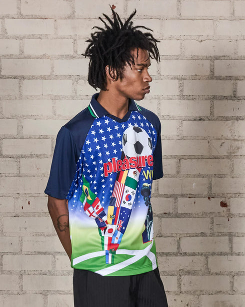 PLEASURES Flags Jersey Mens Apparel