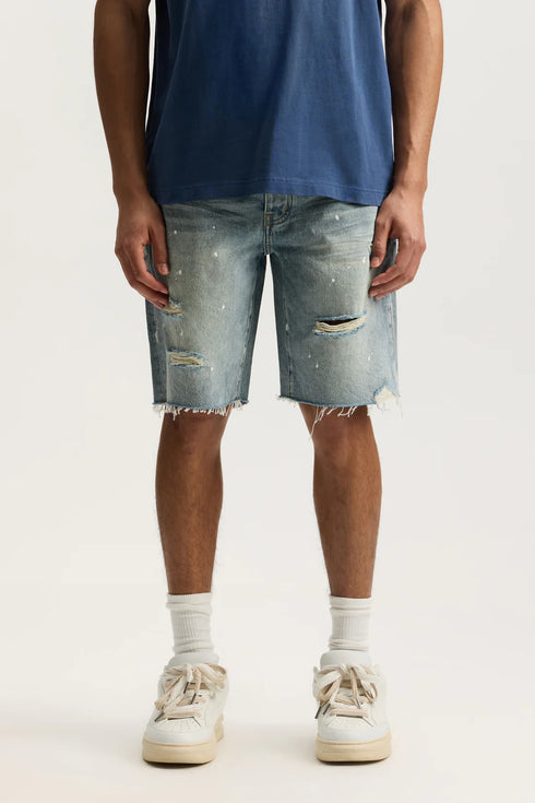 PURPLE BRAND P059 Painterly Rip Short Mens Apparel