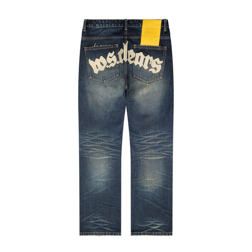 WHENSMOKECLEARS Deep Washed Denim Mens Apparel