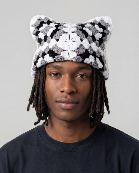 ARKYVE Avalanche Crochet Cat Hat Unisex Accessories