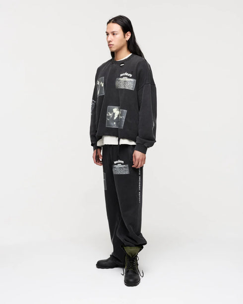 WHENSMOKECLEARS History Patched Crewneck Mens Apparel
