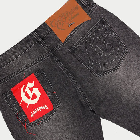 GODSPEED OG Logo Flared Denim Stiched