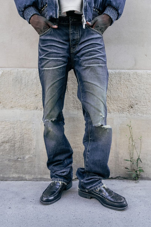 WHENSMOKECLEARS Deep Washed Denim Mens Apparel