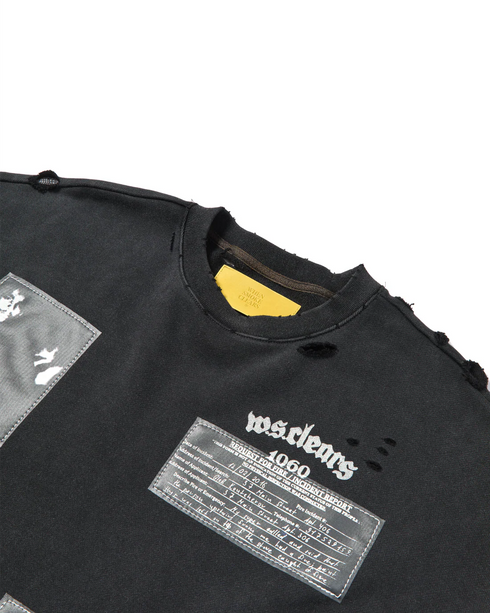 WHENSMOKECLEARS History Patched Crewneck Mens Apparel