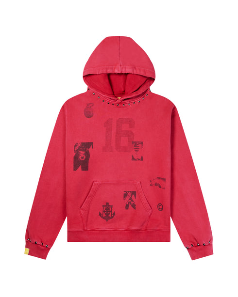 WHENSMOKECLEARS History Studded Hoodie Mens Apparel
