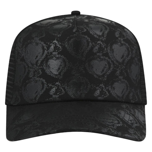 WHENSMOKECLEARS Studded Heart Trucker Mens Accesories