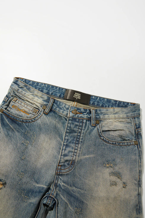 WHENSMOKECLEARS Leather Denim Mens Apparel
