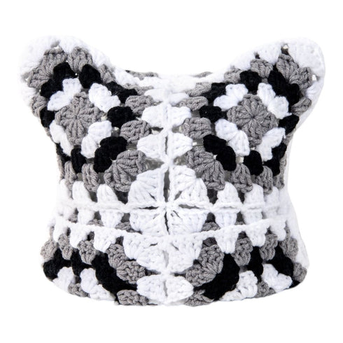 ARKYVE Avalanche Crochet Cat Hat Unisex Accessories