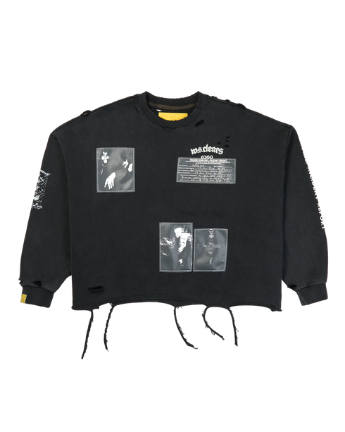 WHENSMOKECLEARS History Patched Crewneck Mens Apparel