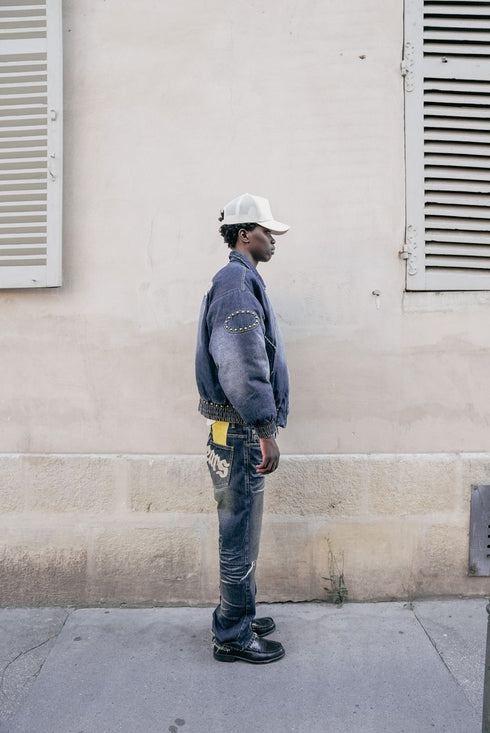 WHENSMOKECLEARS Deep Washed Denim Mens Apparel