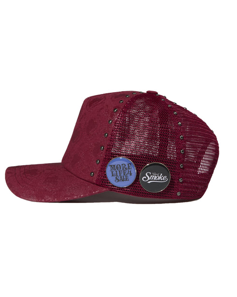 WHENSMOKECLEARS Studded Heart Trucker Mens Accessories
