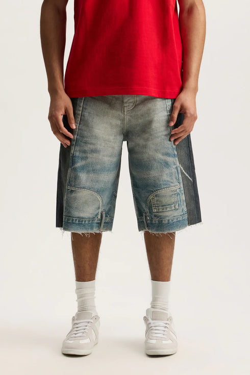 PURPLE BRAND P070 Upside Down Shorts Mens Apparel