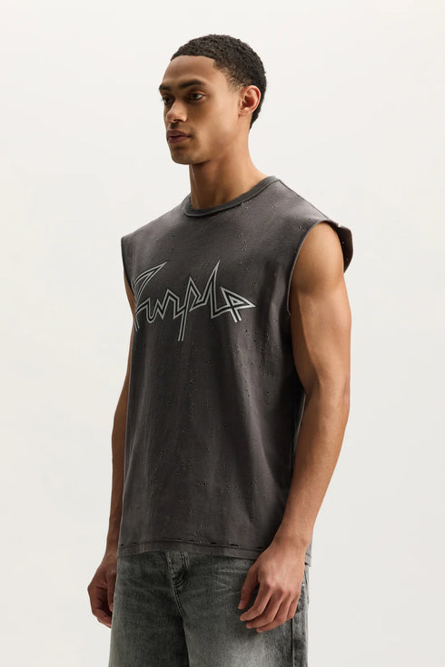 PURLPLE BRAND P103 Voltage Script Tank Top Mens Apparel