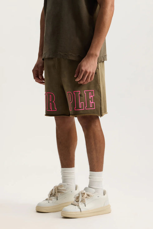 PURPLE BRAND Slab Outline Shorts Mens Apparel