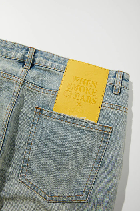 WHENSMOKECLEARS Leather Denim Mens Apparel