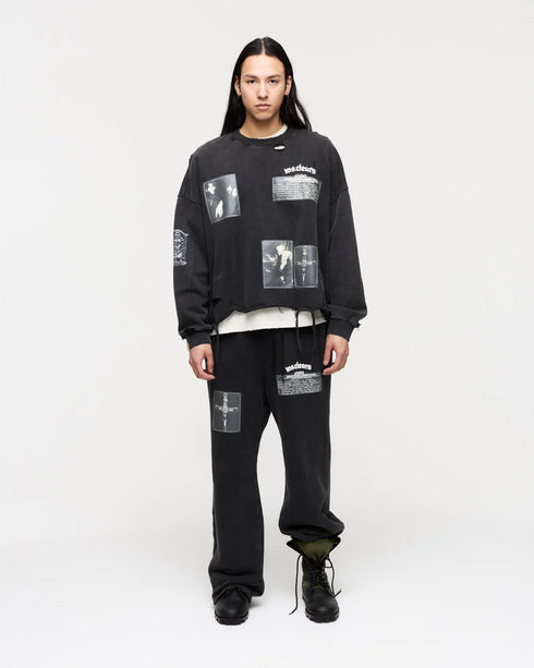 WHENSMOKECLEARS History Patched Crewneck Mens Apparel