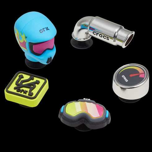 CROCS Moto Racer 5 Pack Jibbitz Accessories
