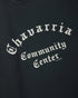 Willy Chavarria Community Center Buffalo Tee in Pirate Black – back view