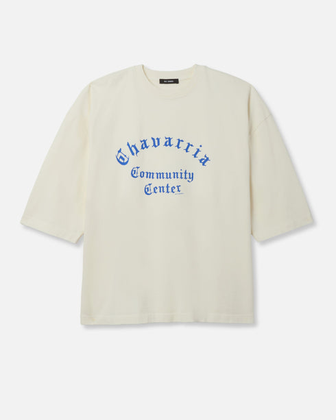 Willy Chavarria Community Center Buffalo Tee in Masa – front view