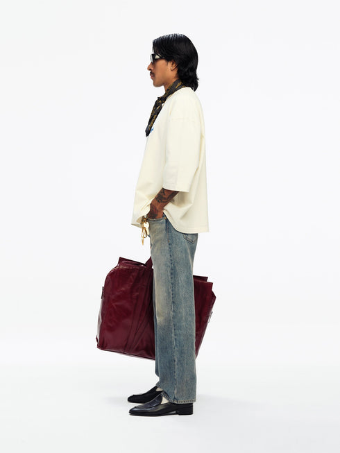 Willy Chavarria Community Center Buffalo Tee in Masa – alternate model view