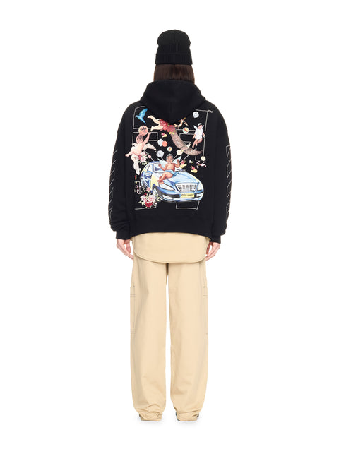 OFF WHITE Fresco Arrow Skate Hoodie Mens Apparel