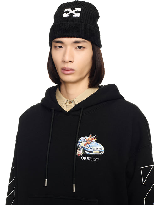 OFF WHITE Fresco Arrow Skate Hoodie Mens Apparel